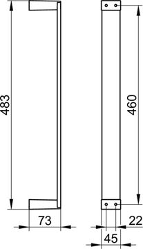 KEUCO EDITION 11 držiak uterákov 483 mm, chróm 11170010000 Technický nákres