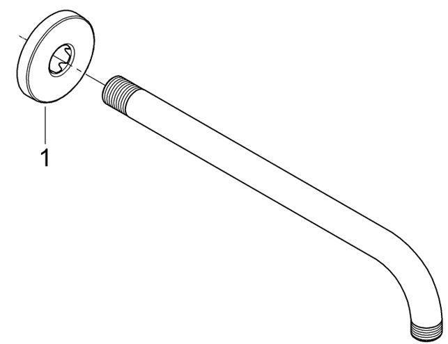 GROHE RAINSHOWER sprchové rameno 286 mm, nástenné, chróm 28576000 Obrázek - fotka