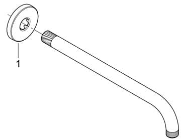 GROHE RAINSHOWER sprchové rameno 286 mm, nástenné, chróm 28576000 Obrázek - fotka