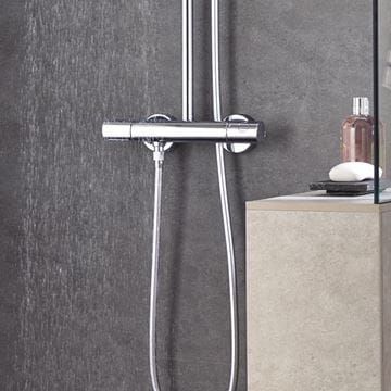 GROHE EUPHORIA SYSTEM 180 sprchový set s termostatickou batériou, horná sprcha, ručná sprcha, tyč, hadica, chróm 27296001 Obrázek - fotka