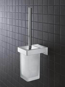 GROHE SELECTION CUBE WC kefa, nástenná, sklo, chróm 40857000 Obrázek - fotka