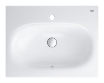 GROHE ESSENCE umývadlo 60 cm, s otvorom pre batériu a prepadom, PureGuard, alpská biela 3956800H Obrázek - fotka
