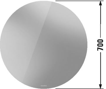 DURAVIT GOOD zrkadlo 70 cm, s osvetlením LM7851000000000 Technický nákres