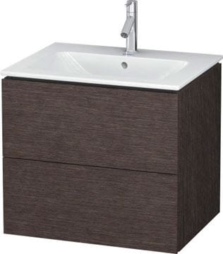 DURAVIT L-CUBE skrinka pod umývadlo 62x48,1x55 cm, 2 zásuvky, Push-open, Dark Brushed Oak