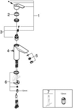 GROHE EUROSMART umývadlová stojanková batéria, studený štart, chróm 2339430E Obrázek - fotka