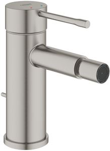 GROHE ESSENCE NEW bidetová stojanková batéria, s odtokovou súpravou, Water Saving, supersteel