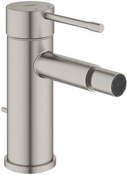 GROHE ESSENCE NEW bidetová stojanková batéria, s odtokovou súpravou, Water Saving, supersteel