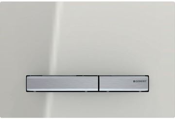 GEBERIT SIGMA 50 ovládacie tlačidlo pre dve splachovania, zinok/sklo, chróm/piesková šedá