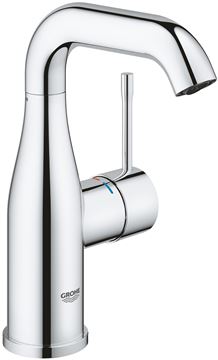 GROHE ESSENCE NEW umývadlová stojanková batéria, s odtokovou súpravou, Water Saving, chróm