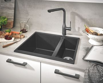 GROHE ESSENCE NEW drezová batéria, s vyťahovacou sprškou, brúsený hard graphite 30504AL0 Obrázek - fotka