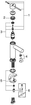 GROHE ESSENCE NEW umývadlová stojanková batéria, chróm 34813001 Obrázek - fotka