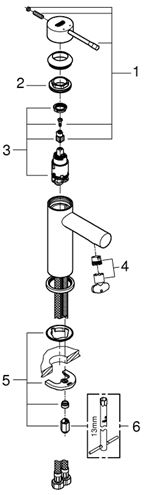 GROHE ESSENCE NEW umývadlová stojanková batéria, chróm 34813001 Obrázek - fotka