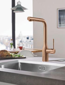 GROHE ESSENCE NEW drezová batéria, s vyťahovacou sprškou, kartáčovaný warm sunset 30504DL0 Obrázek - fotka
