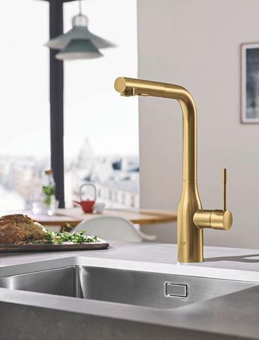 GROHE ESSENCE NEW drezová batéria, s vyťahovacou sprškou, kartáčovaný cool sunrise 30504GN0 Obrázek - fotka
