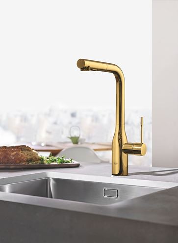 GROHE ESSENCE NEW drezová batéria, s vyťahovacou sprškou, cool sunrise 30504GL0 Obrázek - fotka