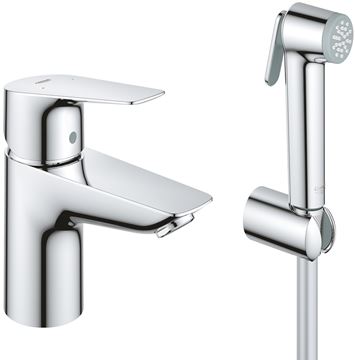 GROHE BAUEDGE umývadlová stojanková batéria, s bidetovou sprškou, chróm