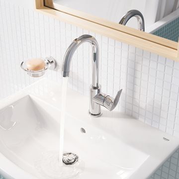 GROHE BAUEDGE umývadlová stojanková batéria, s odtokovou súpravou, chróm 23760001 Obrázek - fotka