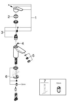 GROHE EUROSMART umývadlová stojanková batéria, studený štart, chróm 23372003 Obrázek - fotka