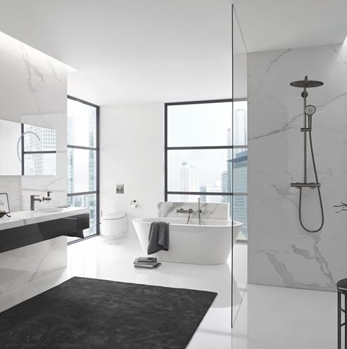 GROHE ESSENCE NEW sprchová nástenná batéria, brúsený hard graphite 25252AL1 Obrázek - fotka