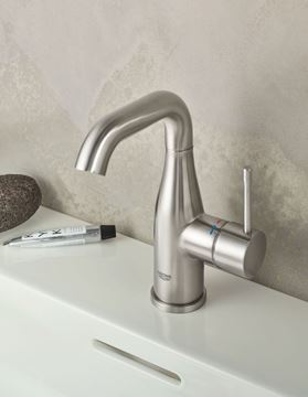 GROHE ESSENCE NEW umývadlová stojanková batéria, s odtokovou súpravou, supersteel 24173DC1 Obrázek - fotka