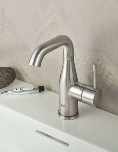 GROHE ESSENCE NEW umývadlová stojanková batéria, s odtokovou súpravou, supersteel 24173DC1 Obrázek - fotka