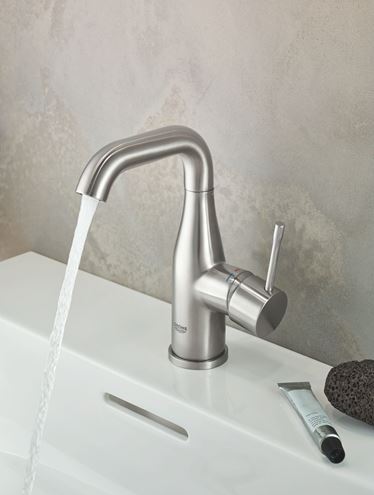 GROHE ESSENCE NEW umývadlová stojanková batéria, s odtokovou súpravou, supersteel 24173DC1 Obrázek - fotka