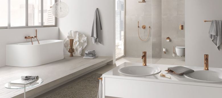 GROHE ESSENCE NEW umývadlová stojanková batéria, s odtokovou súpravou, warm sunset 24171DA1 Obrázek - fotka