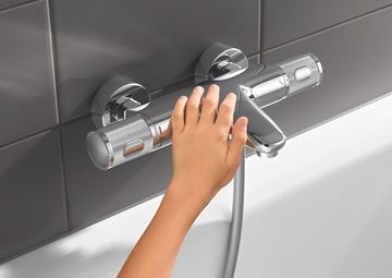 GROHE GROHTHERM 1000 PERFORMANCE vaňová nástenná termostatická batéria, s prepínačom, chróm 34830000 Obrázek - fotka