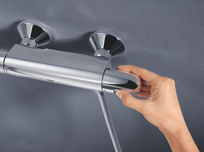GROHE GROHTHERM 1000 sprchová nástenná termostatická batéria, Water Saving, chróm 34814003 Obrázek - fotka