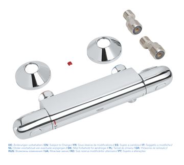 GROHE GROHTHERM 1000 sprchová nástenná termostatická batéria, Water Saving, chróm 34814003 Obrázek - fotka
