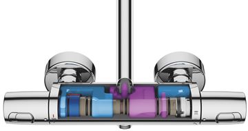 GROHE EUPHORIA SYSTEM 310 sprchový set s termostatickou batériou, horná sprcha, ručná sprcha s 3 prúdmi, tyč, hadica, chróm 26723000 Obrázek - fotka