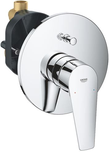 GROHE BAUEDGE vaňová podomietková batéria, s prepínačom as telesom, chróm 29079001 Obrázek - Hlavní obrázek