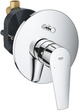 GROHE BAUEDGE vaňová podomietková batéria, s prepínačom as telesom, chróm