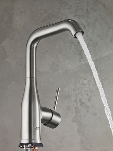 GROHE ESSENCE NEW umývadlová stojanková batéria, s odtokovou súpravou, supersteel 24174DC1 Obrázek - fotka