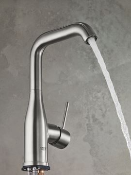 GROHE ESSENCE NEW umývadlová stojanková batéria, s odtokovou súpravou, supersteel 24174DC1 Obrázek - fotka