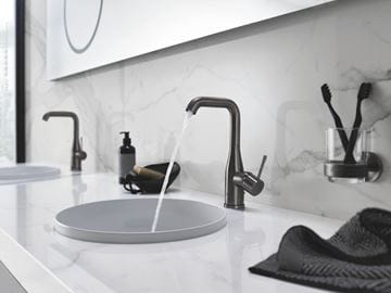 GROHE ESSENCE NEW umývadlová stojanková batéria, s odtokovou súpravou, brúsený hard graphite 24174AL1 Obrázek - fotka