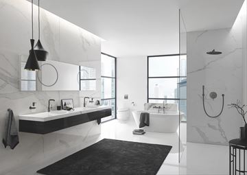 GROHE ESSENCE NEW umývadlová stojanková batéria, s odtokovou súpravou, brúsený hard graphite 24174AL1 Obrázek - fotka