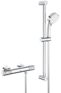 GROHE GROHTHERM 1000 PERFORMANCE sprchový set s termostatickou batériou, ručná sprcha s 2 prúdmi, tyč, hadica, chróm