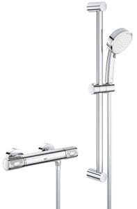 GROHE GROHTHERM 1000 PERFORMANCE sprchový set s termostatickou batériou, ručná sprcha s 2 prúdmi, tyč, hadica, chróm