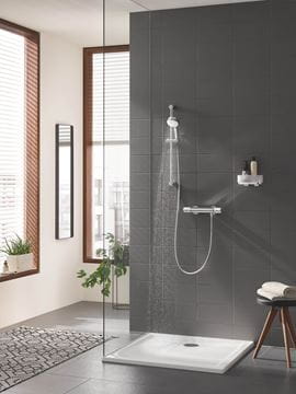 GROHE GROHTHERM 1000 PERFORMANCE sprchový set s termostatickou batériou, ručná sprcha s 2 prúdmi, tyč, hadica, chróm 34834000 Obrázek - fotka