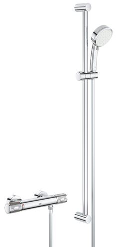 GROHE GROHTHERM 1000 PERFORMANCE sprchový set s termostatickou batériou, ručná sprcha s 2 prúdmi, tyč, hadica, chróm 34835000 Obrázek - Hlavní obrázek