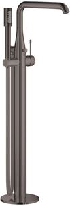 GROHE ESSENCE NEW vaňová batéria na podlahu, s prepínačom, so sprchovou súpravou, hard graphite