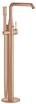 GROHE ESSENCE NEW vaňová batéria na podlahu, s prepínačom, so sprchovou súpravou, brúsený warm sunset