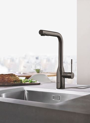 GROHE ESSENCE NEW drezová batéria, s vyťahovacou sprškou, hard graphite 30504A00 Obrázek - fotka