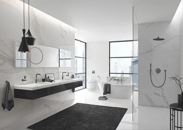 GROHE ESSENCE NEW vaňová podomietková batéria, s prepínačom, brúsený hard graphite 24167AL1 Obrázek - fotka