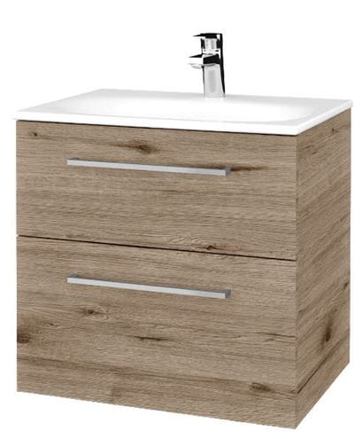 DŘEVOJAS PROJECT SZZ2 60 skrinka pod umývadlo 59x44,8x56 cm, 2 zásuvky, úchytka chróm lesk, herkules 807962-T04 Obrázek - Hlavní obrázek