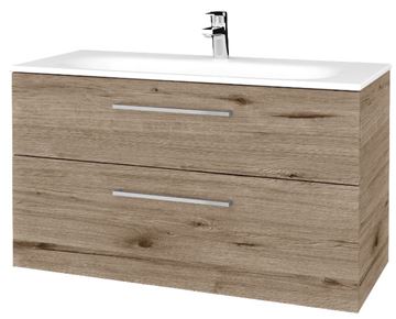 DŘEVOJAS PROJECT SZZ2 100 skrinka pod umývadlo 99x44,8x56 cm, 2 zásuvky, úchytka chróm lesk, herkules