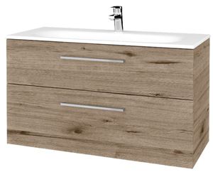 DŘEVOJAS PROJECT SZZ2 100 skrinka pod umývadlo 99x44,8x56 cm, 2 zásuvky, úchytka chróm lesk, herkules