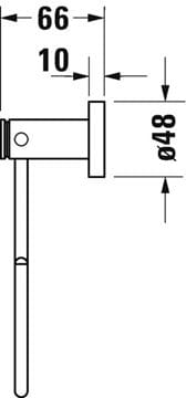 DURAVIT D-CODE držiak uteráka, chróm 0099211000 Technický nákres