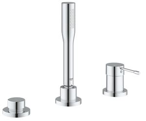GROHE ESSENCE NEW batéria na okraj vane, 3-otvorová, s prepínačom, so sprchovou súpravou, chróm